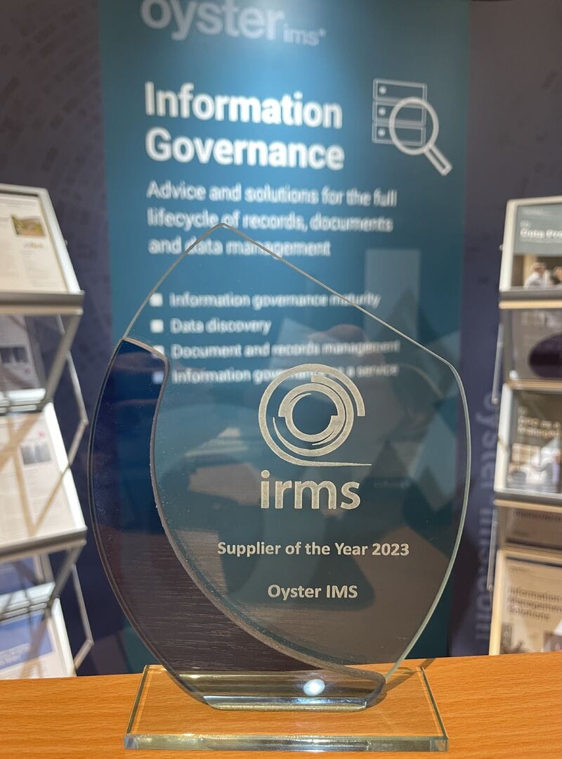 IRMS Supplier of the year Award 2023 - Oyster IMS