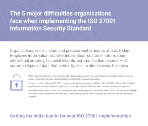 ISO27001 challenges - Oyster IMS