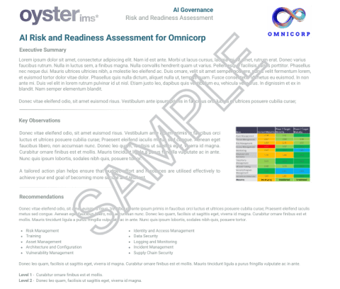 AI Risk and Readiness Assessment -Sample Report - Oyster IMS